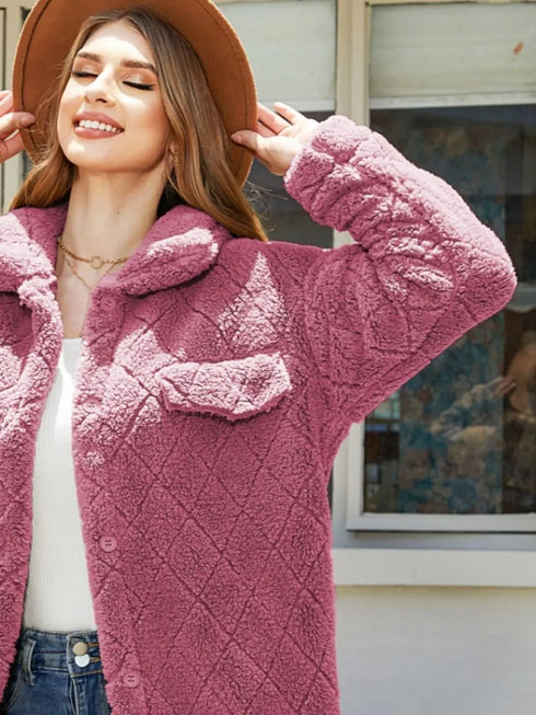 'Elowen' Thermal Fleece Coat - Celes Fashion